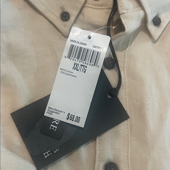 Porter & Ash Cotton Cashmere Shirt
Men's Size XXL Long Sleeve Button
Down Cream - Picture 5 of 6